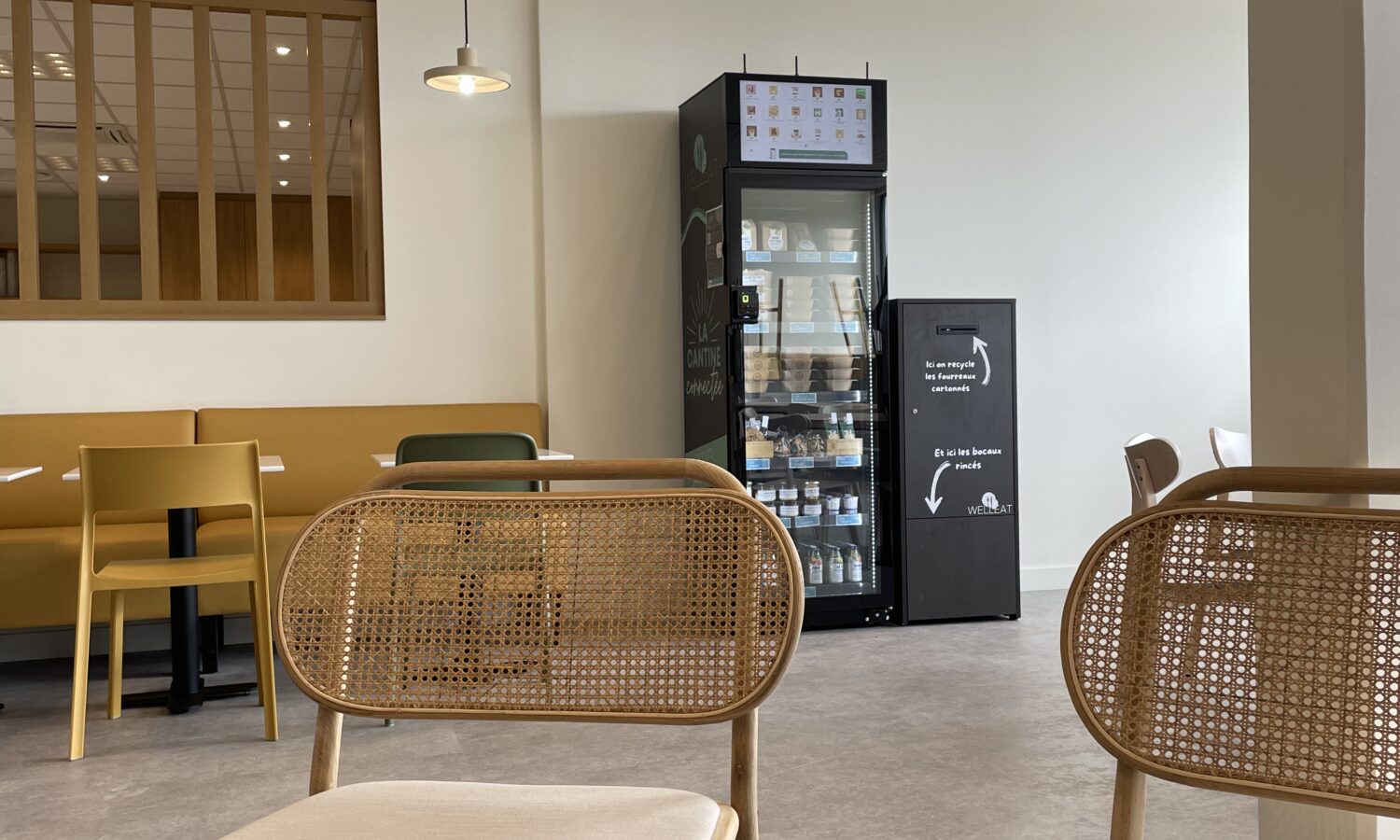 Frigo connecté Welleat dans une Frigo connecté repas frais Welleat en entreprise